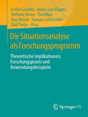 cover image of Die Situationsanalyse als Forschungsprogramm